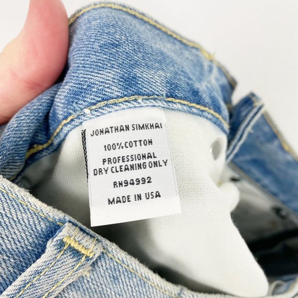 Jonathan Simkhai Manfriend Button Down Wide Leg Jeans - Picture 15 of 15